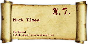 Muck Tímea névjegykártya